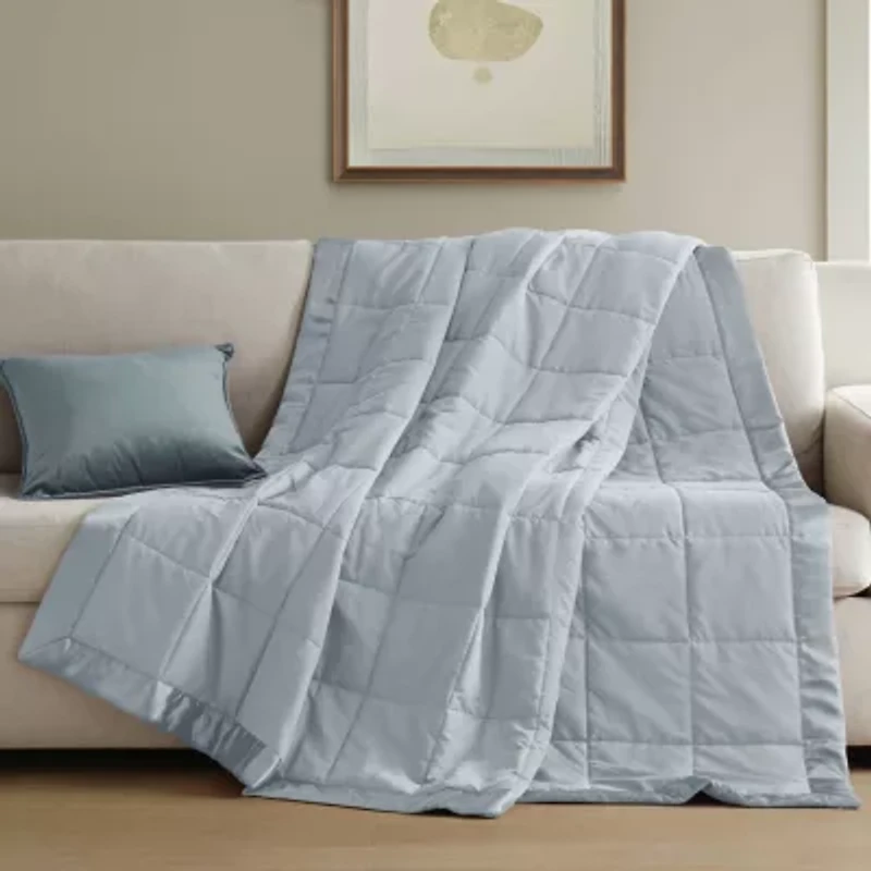Madison Park Prospect Lightweight Down Alternative Blanket with Satin Trim