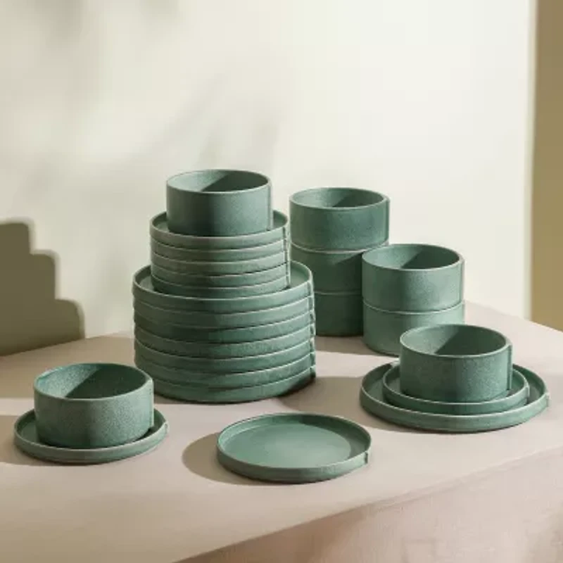 Stone + Lain Bao 24-pc. Stoneware Dinnerware Set