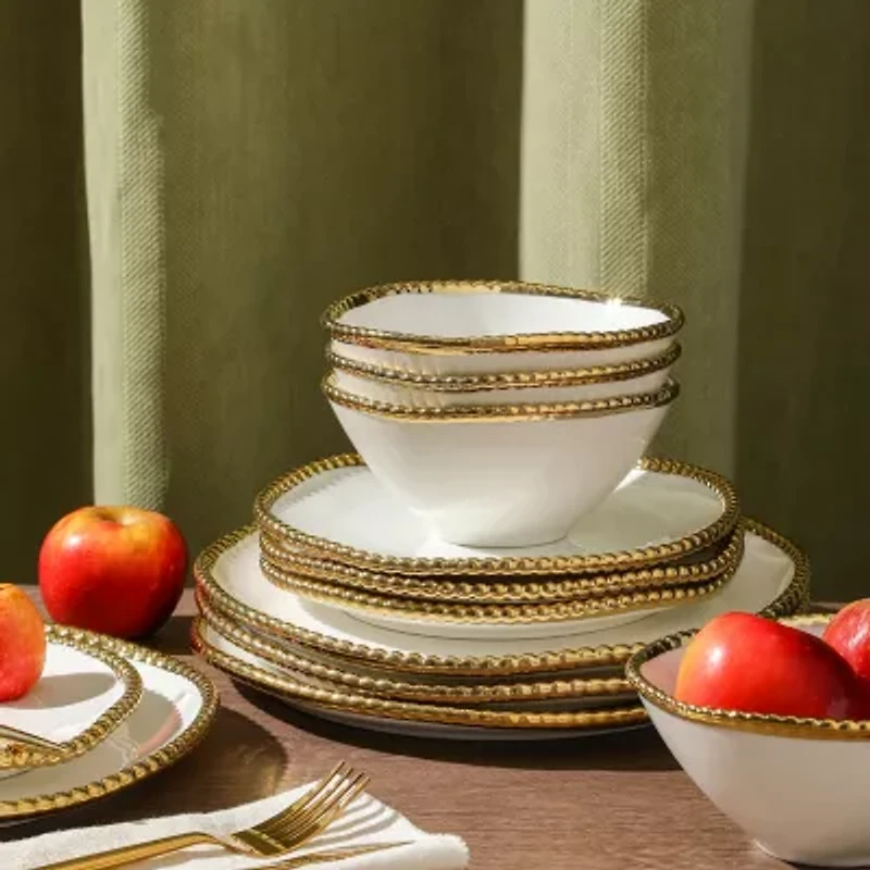 Christian Siriano New York Akoya 4-pc. Porcelain Dinnerware Set