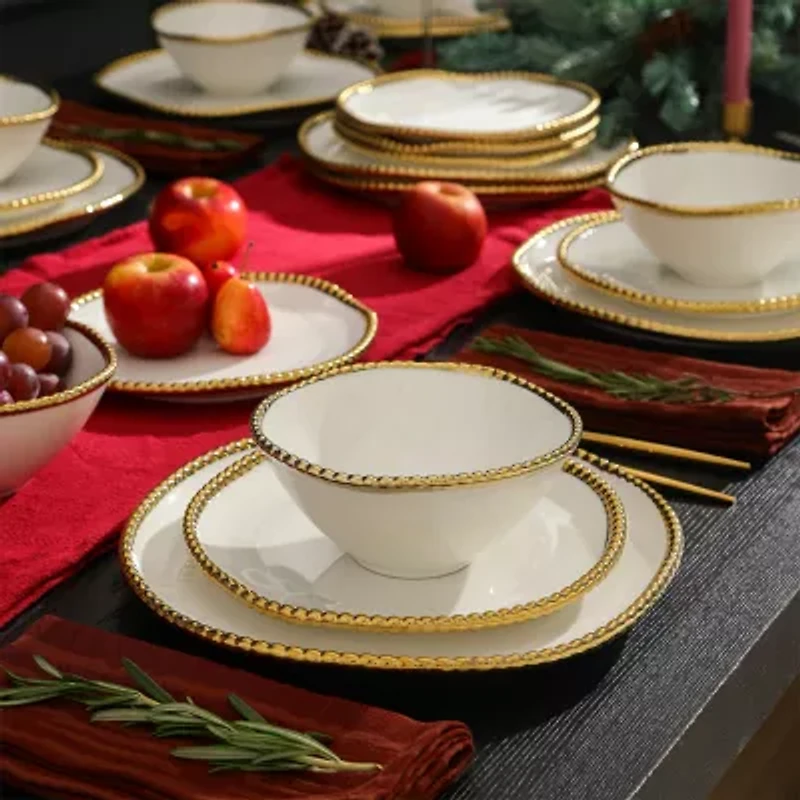 Christian Siriano New York Akoya 4-pc. Porcelain Dinnerware Set