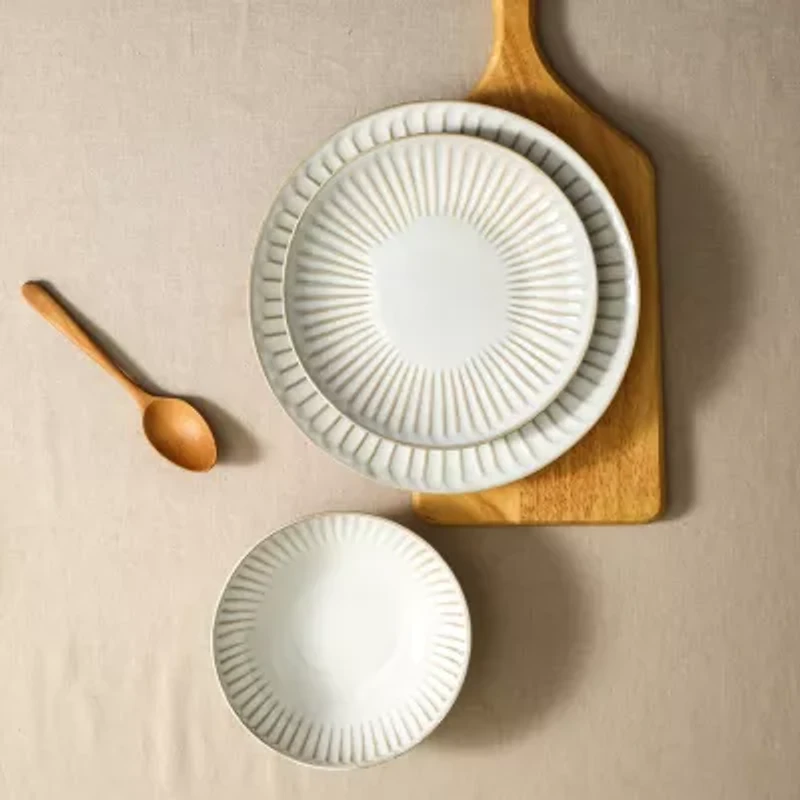 Stone + Lain Linea 12-pc. Stoneware Dinnerware Set