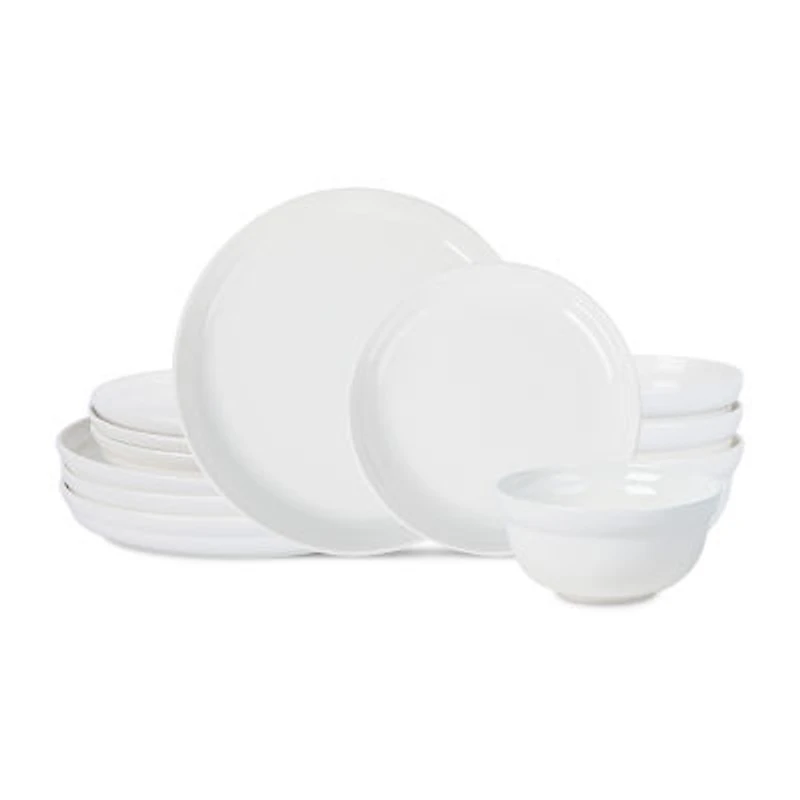 Stone + Lain Virtuo 12-pc. Porcelain Dinnerware Set