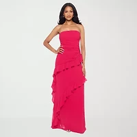 Premier Amour Womens Strapless  Fitted Gown