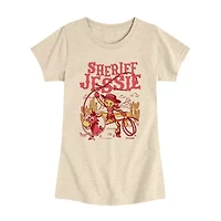 Disney Collection Big Kid Girls Crew Neck Short Sleeve Regular Fit Toy Story Graphic T-Shirt
