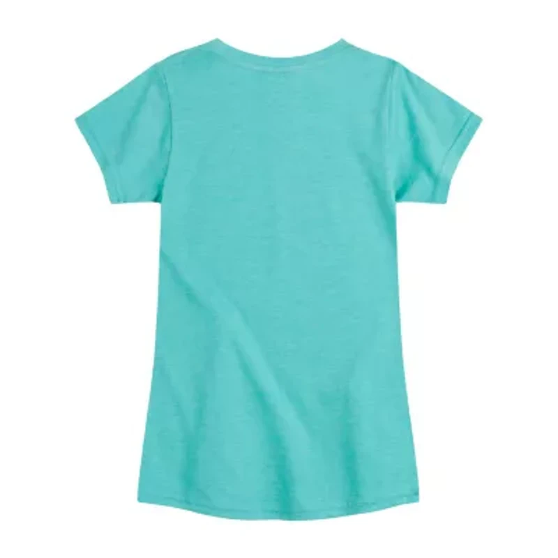 Disney Collection Big Kid Girls Crew Neck Short Sleeve Regular Fit Toy Story Graphic T-Shirt