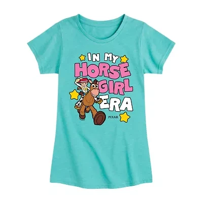 Disney Collection Big Kid Girls Crew Neck Short Sleeve Regular Fit Toy Story Graphic T-Shirt