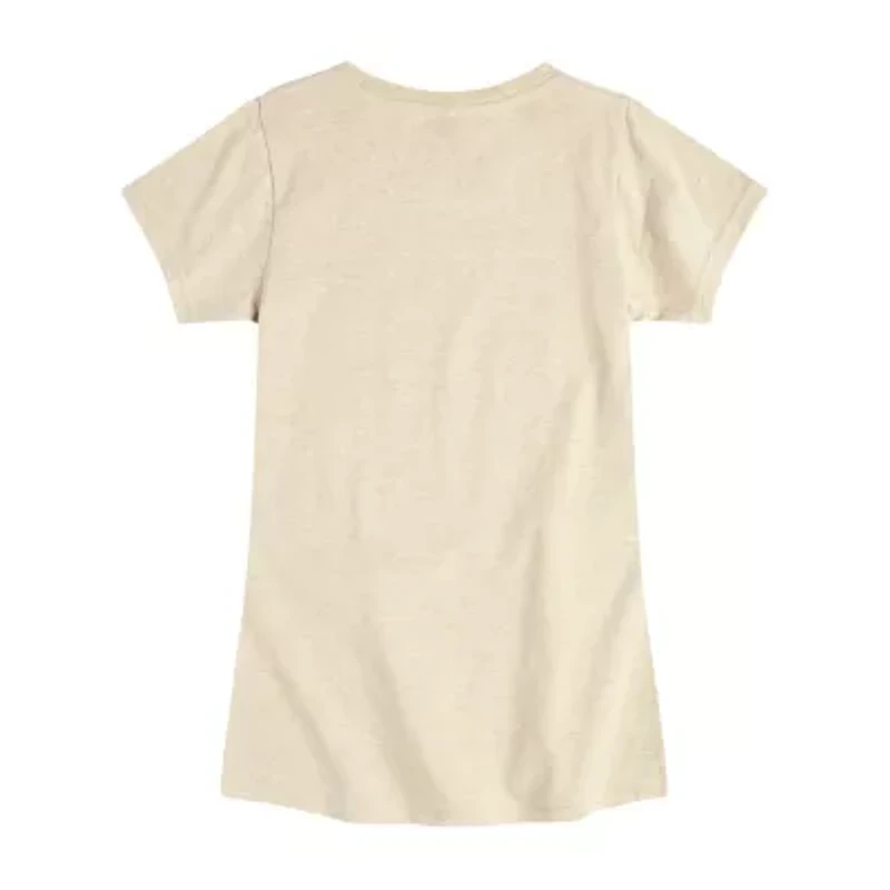 Disney Collection Toddler Girls Crew Neck Short Sleeve Regular Fit Daisy Duck Minnie Mouse Graphic T-Shirt