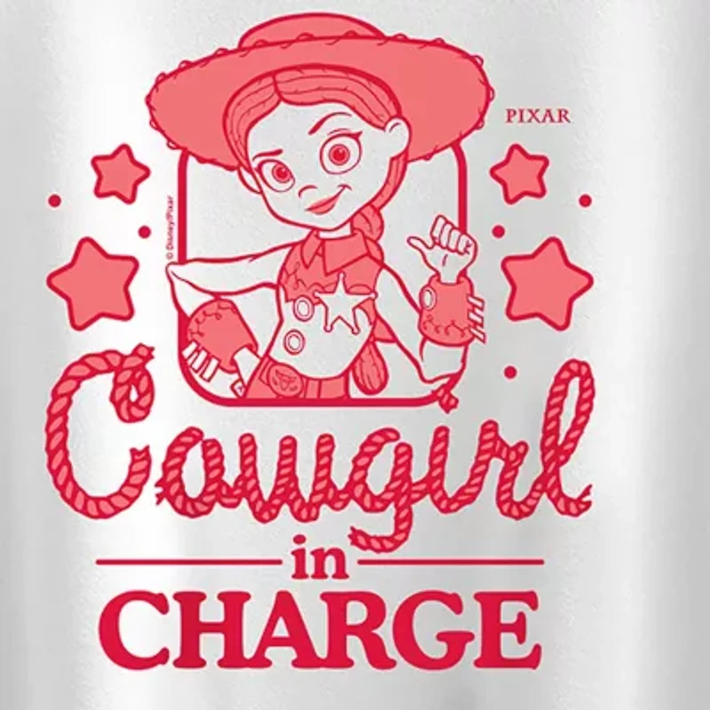 Disney Collection Big Kid Girls Crew Neck Short Sleeve Regular Fit Toy Story Graphic T-Shirt
