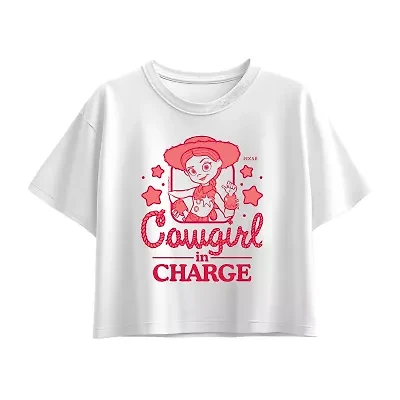 Disney Collection Big Kid Girls Crew Neck Short Sleeve Regular Fit Toy Story Graphic T-Shirt