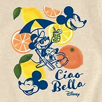 Disney Collection Big Kid Girls Crew Neck Short Sleeve Regular Fit Minnie Mouse Graphic T-Shirt