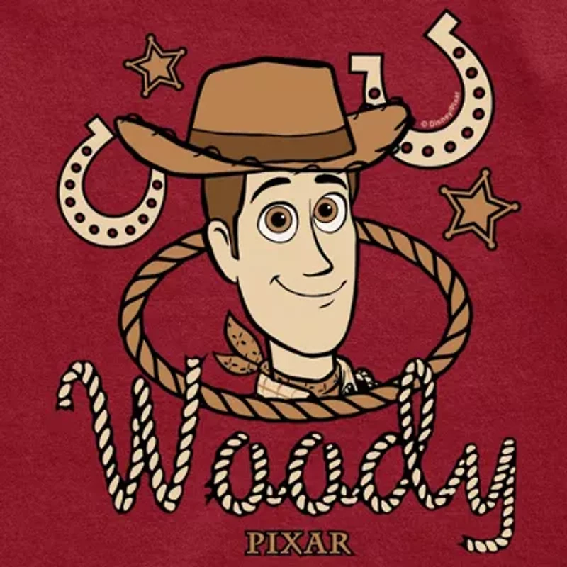 Disney Collection Big Kid Boys Crew Neck Short Sleeve Regular Fit Toy Story Graphic T-Shirt