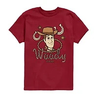 Disney Collection Big Kid Boys Crew Neck Short Sleeve Regular Fit Toy Story Graphic T-Shirt