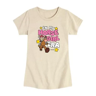 Disney Collection Toddler Girls Crew Neck Short Sleeve Regular Fit Toy Story Graphic T-Shirt