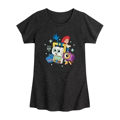 Disney Collection Toddler Girls Crew Neck Short Sleeve Regular Fit Toy Story Graphic T-Shirt