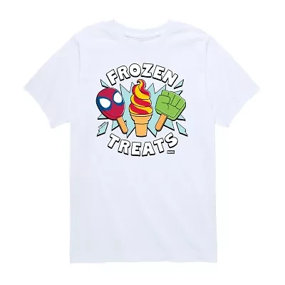 Disney Collection Toddler Boys Crew Neck Short Sleeve Regular Fit Avengers Graphic T-Shirt