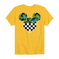Disney Collection Big Kid Boys Crew Neck Short Sleeve Regular Fit Mickey Mouse Graphic T-Shirt