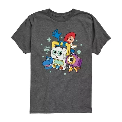 Disney Collection Big Kid Boys Crew Neck Short Sleeve Regular Fit Toy Story Graphic T-Shirt