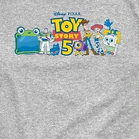 Disney Collection Toddler Boys Crew Neck Short Sleeve Regular Fit Toy Story Graphic T-Shirt