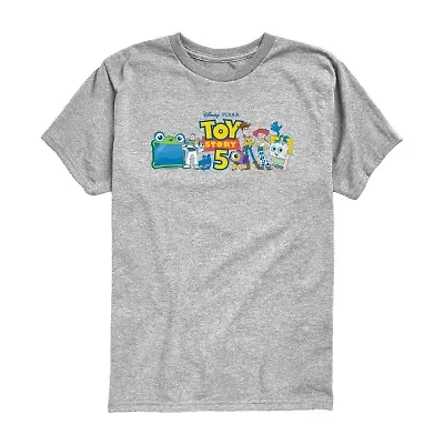 Disney Collection Toddler Boys Crew Neck Short Sleeve Regular Fit Toy Story Graphic T-Shirt