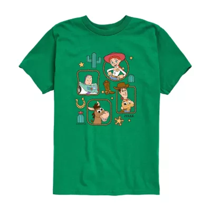 Disney Collection Toddler Boys Crew Neck Short Sleeve Regular Fit Toy Story Graphic T-Shirt