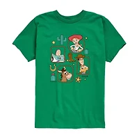 Disney Collection Toddler Boys Crew Neck Short Sleeve Regular Fit Toy Story Graphic T-Shirt