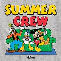 Disney Collection Toddler Boys Crew Neck Short Sleeve Regular Fit Mickey and Friends Graphic T-Shirt