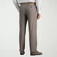 Haggar JMH Mens Stretch Fabric Classic Fit Striped Flat Front Suit Pant