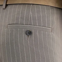 Haggar JMH Mens Stretch Fabric Classic Fit Striped Flat Front Suit Pant