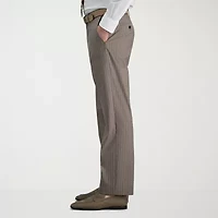 Haggar JMH Mens Stretch Fabric Classic Fit Striped Flat Front Suit Pant