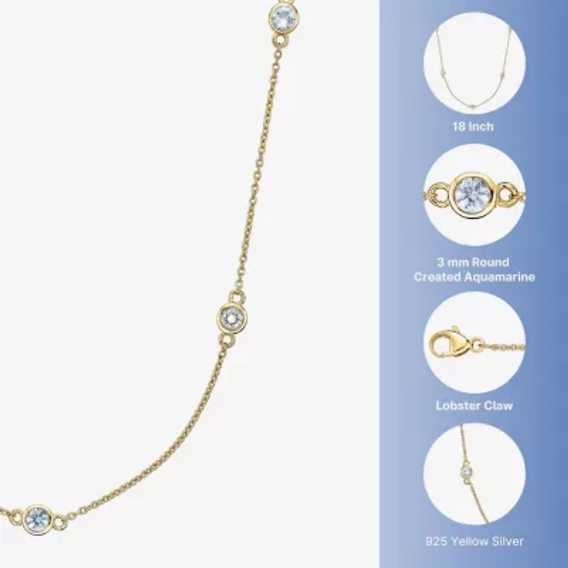 Womens 18K Gold Over Silver 18 Inch Cable Chain Necklace