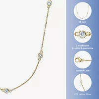 Womens 18K Gold Over Silver 18 Inch Cable Chain Necklace