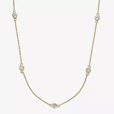 Womens 18K Gold Over Silver 18 Inch Cable Chain Necklace