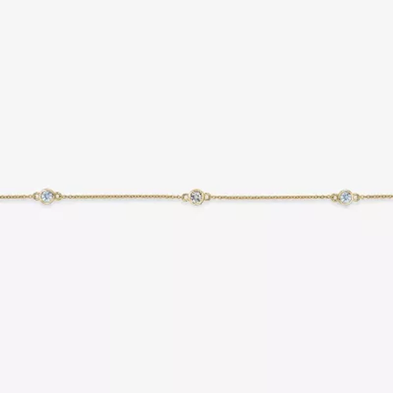 Womens 18K Gold Over Silver 18 Inch Cable Chain Necklace