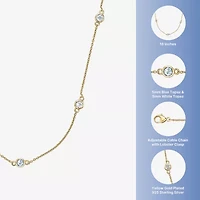 Womens 18K Gold Over Silver 18 Inch Cable Chain Necklace