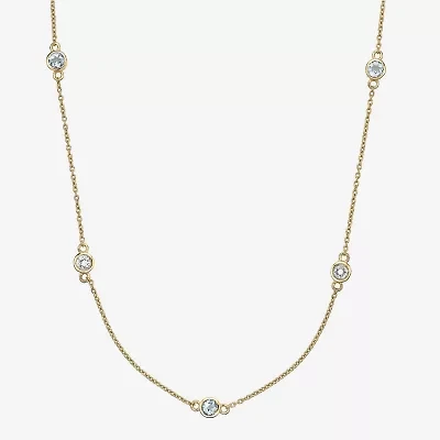 Womens 18K Gold Over Silver 18 Inch Cable Chain Necklace