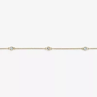 Womens 18K Gold Over Silver 18 Inch Cable Chain Necklace