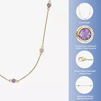 Womens 18K Gold Over Silver Inch Cable Chain Necklace