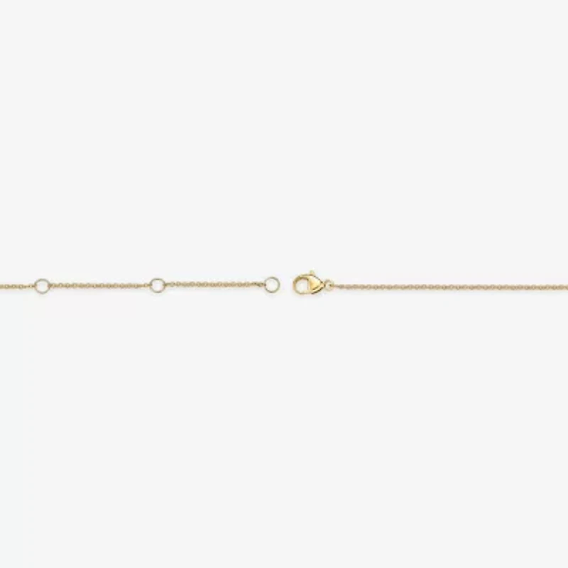 Womens 18K Gold Over Silver Inch Cable Chain Necklace