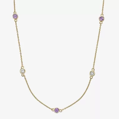 Womens 18K Gold Over Silver 18 Inch Cable Chain Necklace