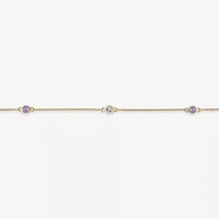 Womens 18K Gold Over Silver Inch Cable Chain Necklace