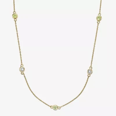 Womens 18K Gold Over Silver 18 Inch Cable Chain Necklace
