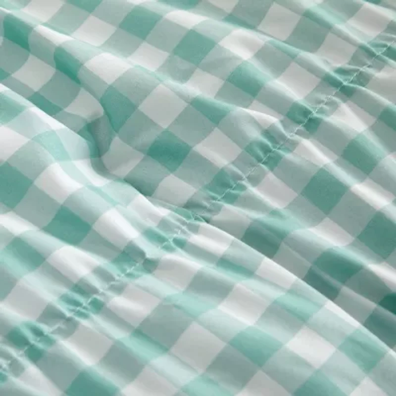 AEROPOSTALE Ruched Gingham Easy Care Comforter Set