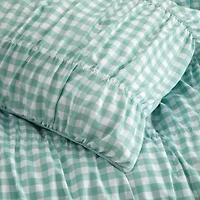 AEROPOSTALE Ruched Gingham Easy Care Comforter Set