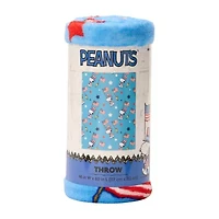 Peanuts Star Spangled Throw Snoopy Washable Lightweight Throw