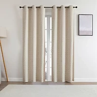Tobias Metallic Grommet Top Blackout Set of 2 Curtain Panel