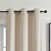 Tobias Metallic Grommet Top Blackout Set of 2 Curtain Panel