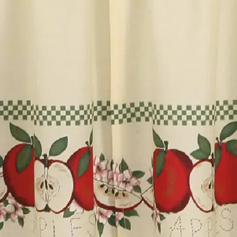 CHF Red Delicious 3-pc. Rod Pocket Kitchen Curtains & Drapes Window Set