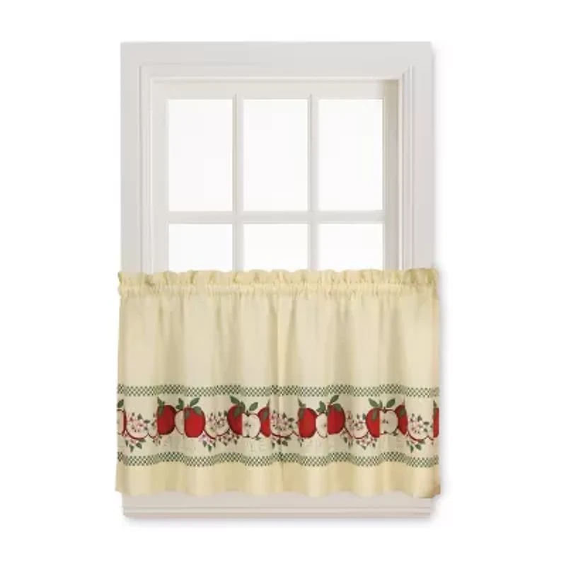 CHF Red Delicious 3-pc. Rod Pocket Kitchen Curtains & Drapes Window Set
