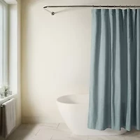 Casual Comfort Linen-Look  Solid Shower Curtain