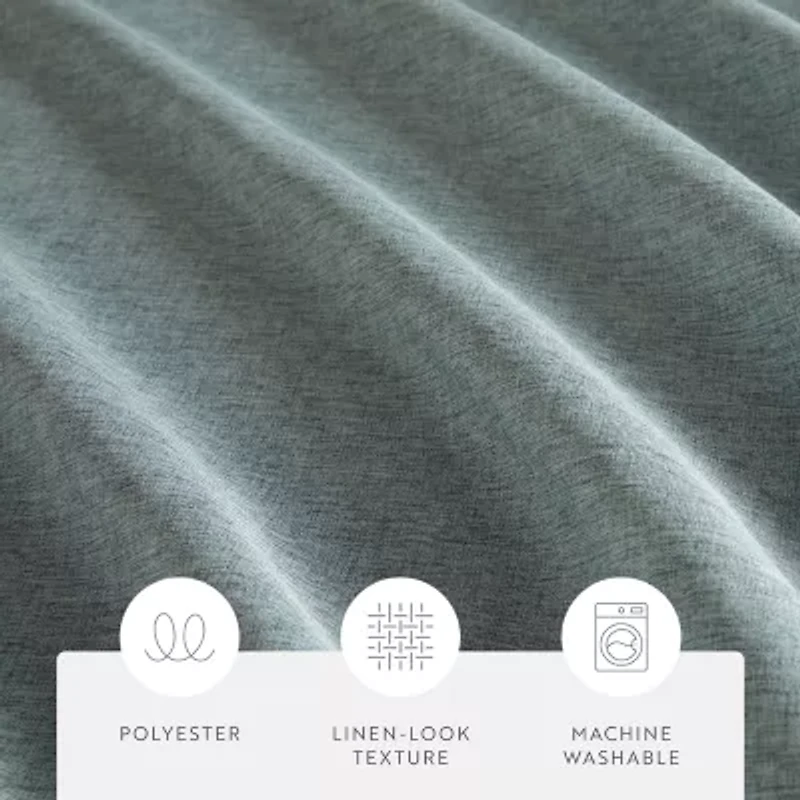 Casual Comfort Linen-Look  Solid Shower Curtain